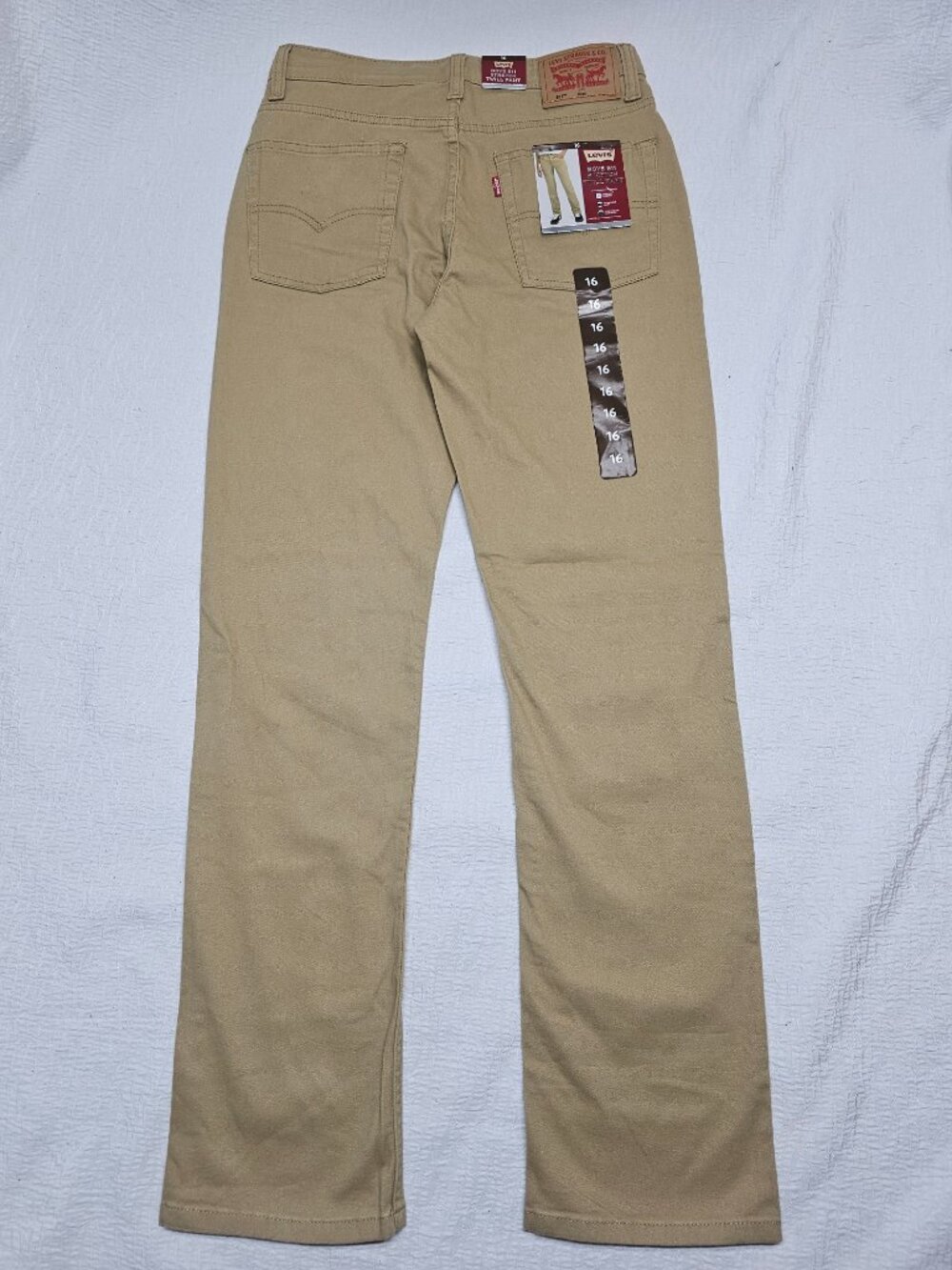 Levi's Boys 511 Comfort Slim Fit  Stretch Adjustable Waist Twill Pant Size 16 - Picture 4 of 4